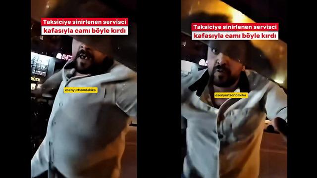 Yolunu kesti: Camı kafa atarak tuzla buz etti! Korkunç anlar kamerada