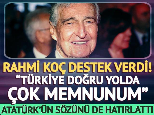 '&Ccedil;ok memnunum' dedi, Atat&uuml;rk&rsquo;&uuml; hatırlattı: Rahmi Ko&ccedil;'tan dikkat &ccedil;eken a&ccedil;ıklama