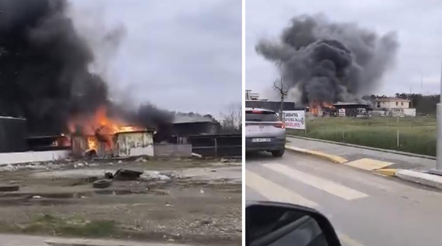 Şile&rsquo;de iş&ccedil;i konteynerinde yangın: 1 &ouml;l&uuml;