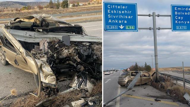 Mucize kurtuluş: Hurdaya dönen araçtan sağ çıktı
