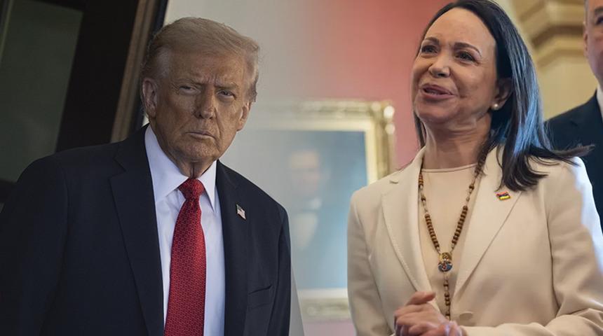 Venezuelalı muhalif lider Machado, Nobel Barış &Ouml;d&uuml;l&uuml;'n&uuml; Trump'a devretti