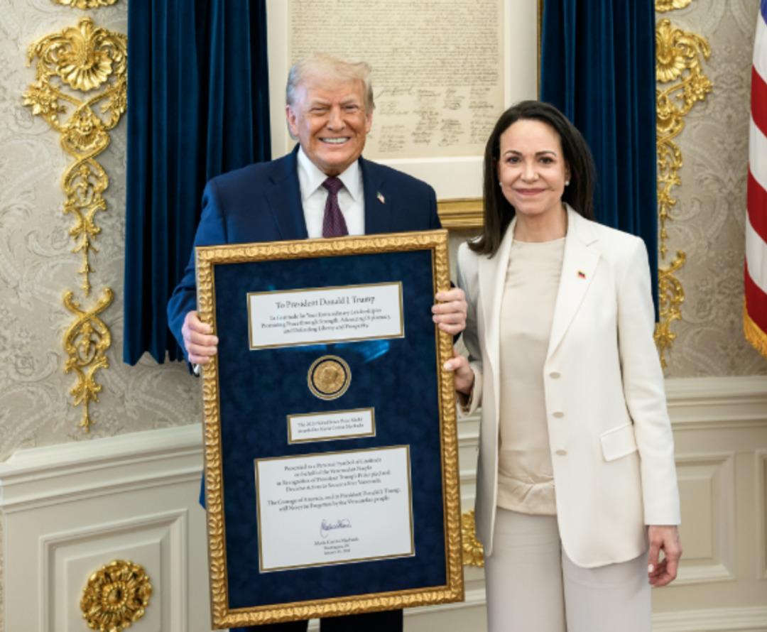 Venezuelalı muhalif lider Machado, Nobel Barış &Ouml;d&uuml;l&uuml; n&uuml; Trump a devretti 1