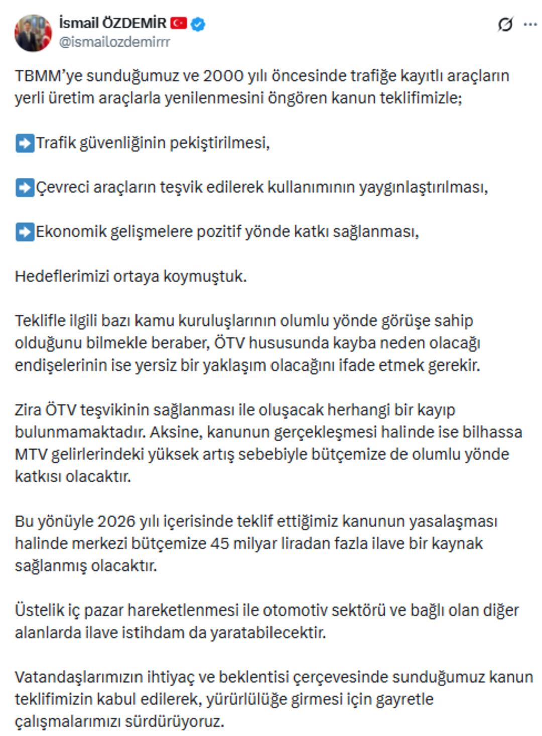 Meclis e sunmuştu: Hurda Ara&ccedil; Teşviki i&ccedil;in tarih verip MTV detayını a&ccedil;ıkladı! 6