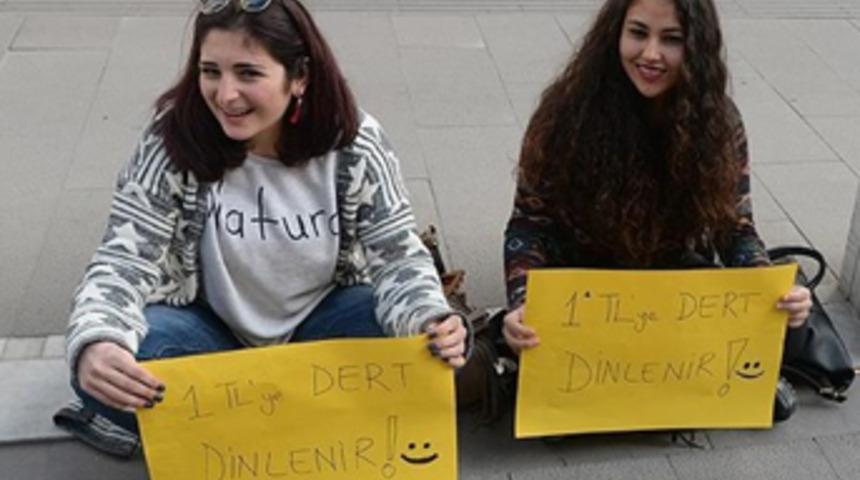 1 liraya dert dinliyorlar