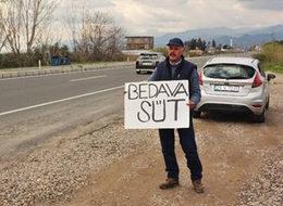 Sütünü satamayan çiftçi 300 litresini bedava dağıttı