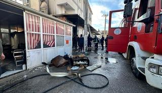 Aksu'da iş yeri yangını korkuttu