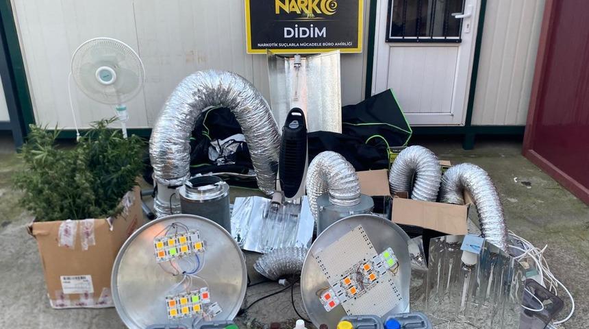 Didim&rsquo;de uyuşturucu operasyonu: Kenevir yetiştirme kabini ele ge&ccedil;irildi