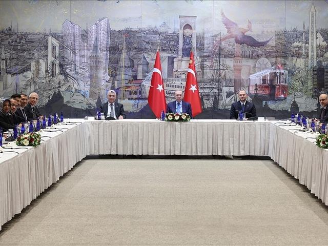 Cumhurbaşkanı Erdoğan, iş adamları heyetini kabul etti