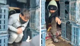 Kamyon kasasındaki 14 ka&ccedil;ak g&ouml;&ccedil;men b&ouml;yle yakalandı