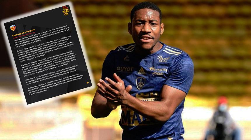 Kayserispor&rsquo;dan şehri terkeden Pierre Gabriel&rsquo;e tepki!