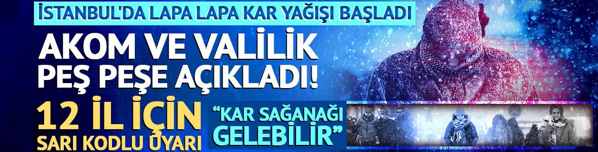 İstanbul'da kar yağışı başladı: "Kar sağanağı g&ouml;r&uuml;lebilir"