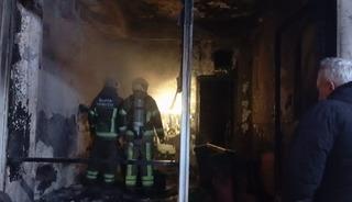 Bursa'da &ccedil;ay ocağında gece yarısı yangın