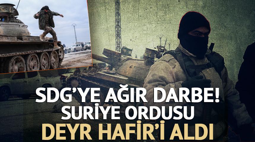 SDG'ye ağır darbe! Suriye ordusu Deyr Hafir'de kontrol&uuml; sağladı