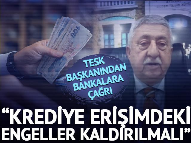TESK başkanı: "Krediye erişimdeki engeller kaldırılmalı"