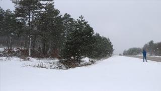 Çanakkale'nin yüksek kesimlerinde kar etkili oldu