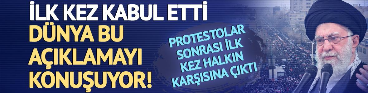 D&uuml;nya İran dini lideri Hamaney'in bu a&ccedil;ıklamasını konuşuyor: İlk kez kabul etti!
