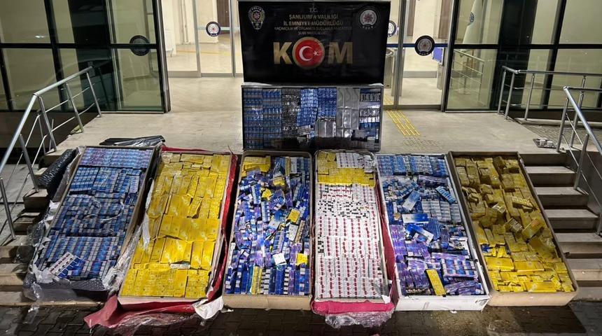Şanlıurfa&rsquo;da 40 bin paket ka&ccedil;ak sigara ele ge&ccedil;irildi