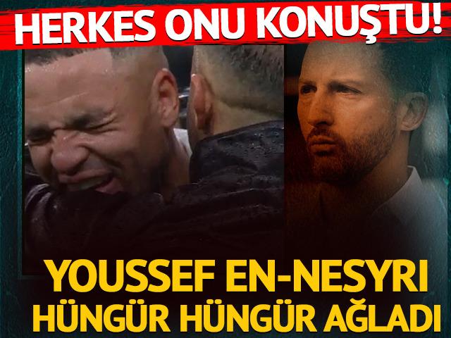 Ma&ccedil; bitti, herkes onu konuştu! Fenerbah&ccedil;e'nin golc&uuml;s&uuml; Youssef-En Nesyri sahanın ortasında h&uuml;ng&uuml;r h&uuml;ng&uuml;r ağladı