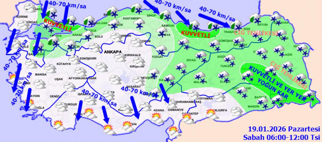Meteoroloji den 9 ilde sarı kodlu kar alarmı! İl il uyardı: T&uuml;rkiye donacak! 1
