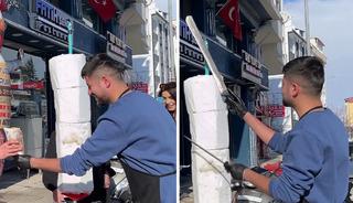 G&ouml;r&uuml;len en sıra dışı d&ouml;ner: Yoğun ilgi g&ouml;rd&uuml;!