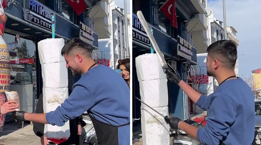 G&ouml;r&uuml;len en sıra dışı d&ouml;ner: 'Kardan' yaptı, yoğun ilgi g&ouml;rd&uuml;!