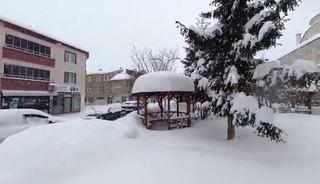 Baş&ccedil;iftlik kar altında kaldı