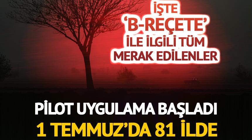 'B-Re&ccedil;ete' Pilot uygulama başladı, 1 Temmuz'da 81 ilde