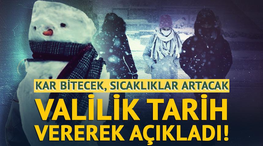 Valilik tarih vererek a&ccedil;ıkladı! Kar yağışı ne zaman bitecek?
