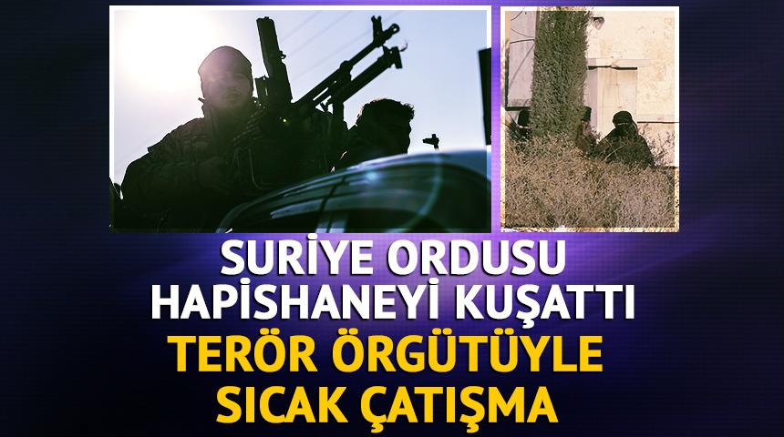 Ter&ouml;r &ouml;rg&uuml;t&uuml; YPG/SDG,  hapishaneyi devretmemek i&ccedil;in Suriye ordusuyla &ccedil;atışıyor