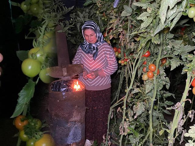 Zirai don n&ouml;betleri başladı: Sabaha kadar soba başında beklediler! 