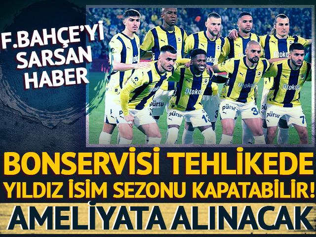Fenerbah&ccedil;e'yi sarsan haber! Yıldız isim sezonu kapatabilir: Ameliyata alınacak