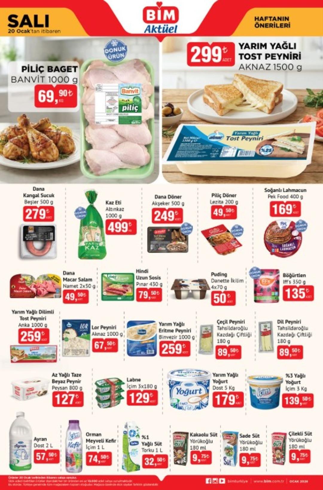 BİM e eşitli gıda ve atıştırmalıklar geliyor! 20 Ocak 2026 BİM katalog yayınlandı! 2