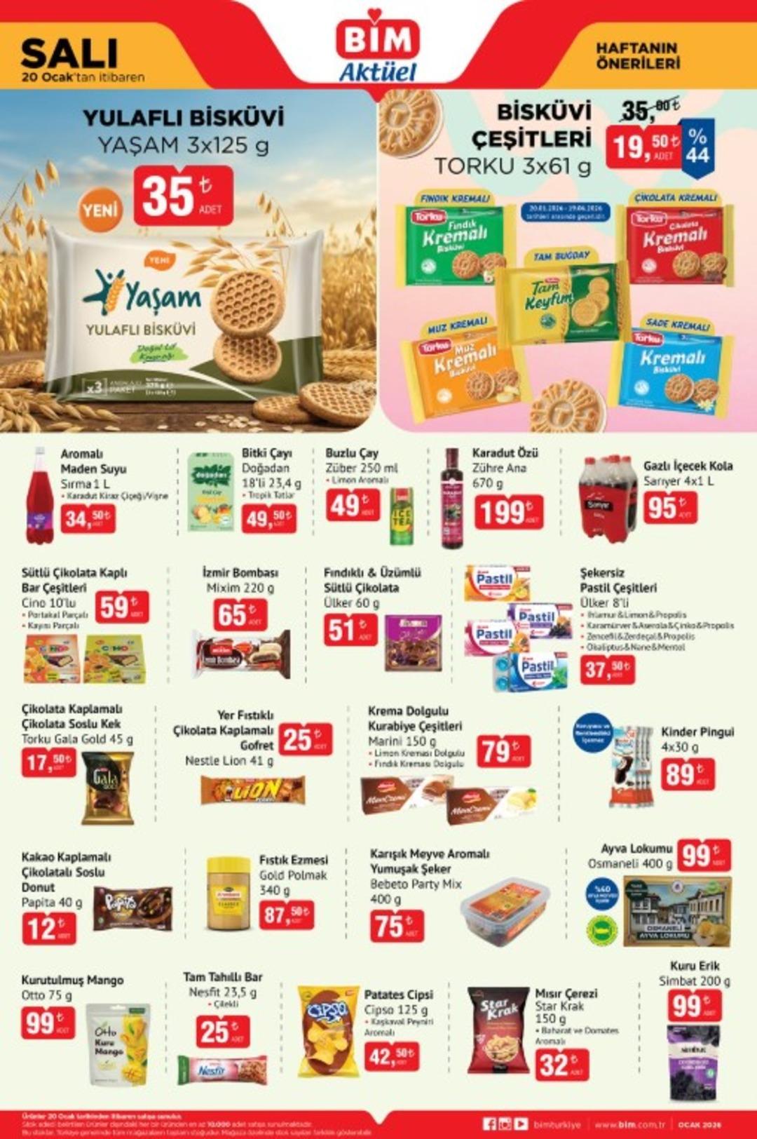 BİM e eşitli gıda ve atıştırmalıklar geliyor! 20 Ocak 2026 BİM katalog yayınlandı! 3