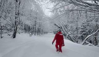 Lapa lapa kar altında adrenalin dolu yolculuk