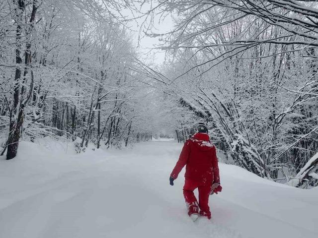 Lapa lapa kar altında adrenalin dolu yolculuk