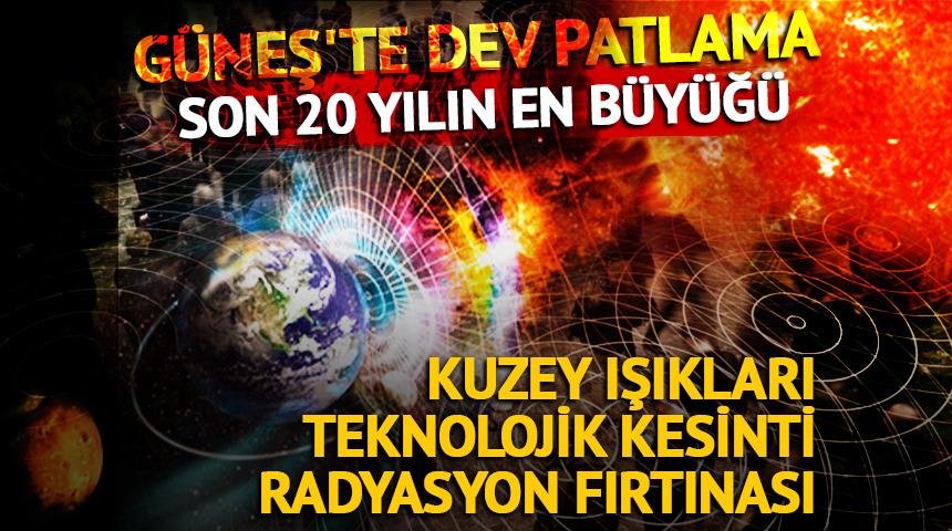 G&uuml;neş'te dev patlama: Son 20 yılın en b&uuml;y&uuml;k radyasyon fırtınası!