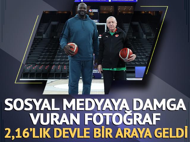 Cumhurbaşkanı Erdoğan ile Shaquille O'Neal bir araya geldi!