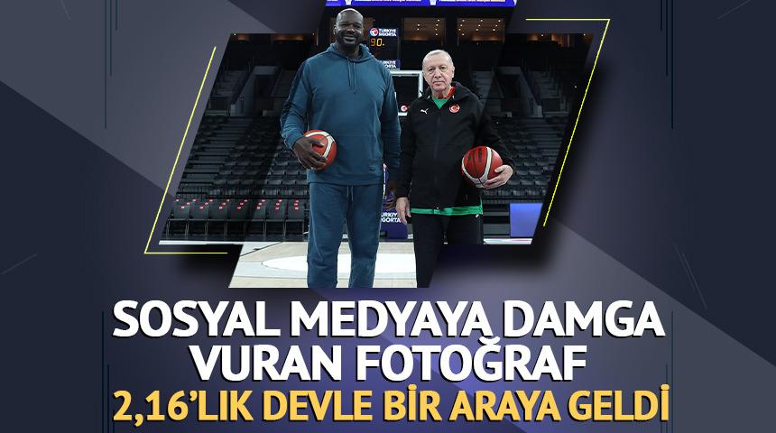 Cumhurbaşkanı Erdoğan ile Shaquille O'Neal bir araya geldi!