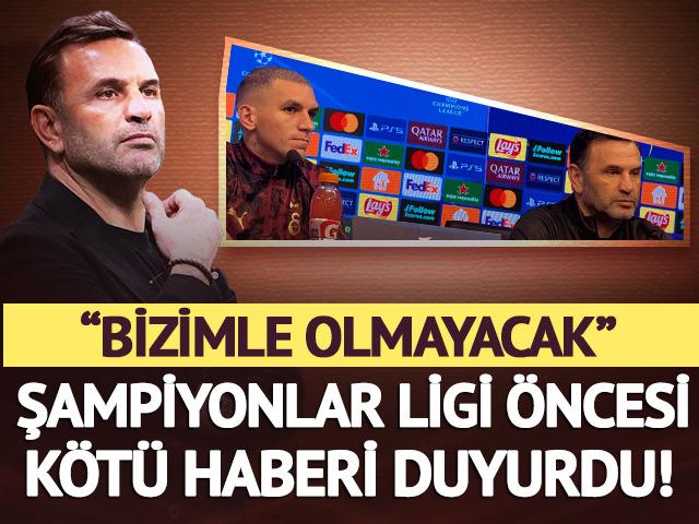 Okan Buruk Atletico Madrid ma&ccedil;ı &ouml;ncesi k&ouml;t&uuml; haberi verdi: Bizimle olmayacak