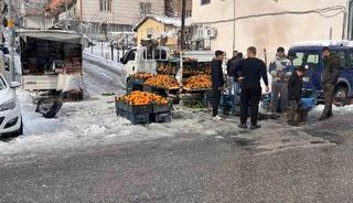 Kulp&rsquo;ta kar esareti: Pazar esnafının b&uuml;y&uuml;k &ccedil;oğunluğu tezgah a&ccedil;amadı