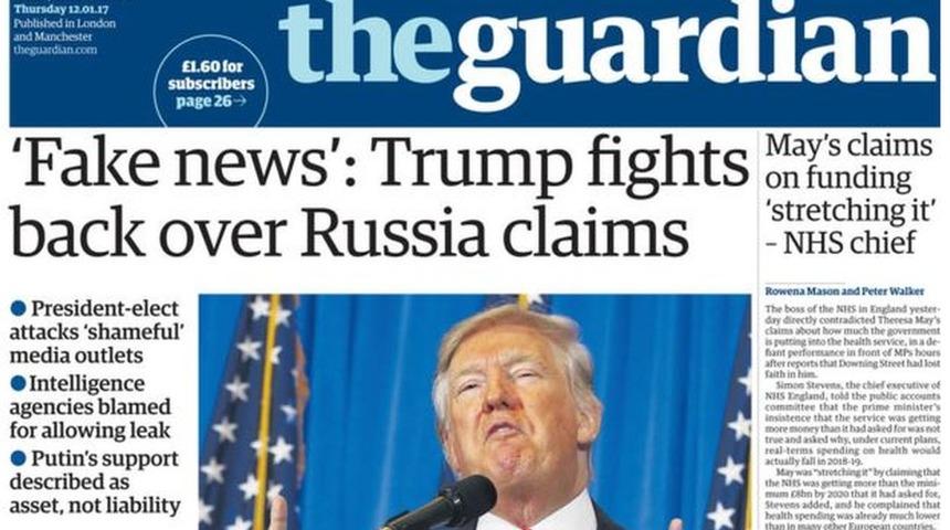 12 Ocak İngiltere basın özeti: Trump'ın 'kirli dosyaları' ve Kıbrıs görüşmeleri