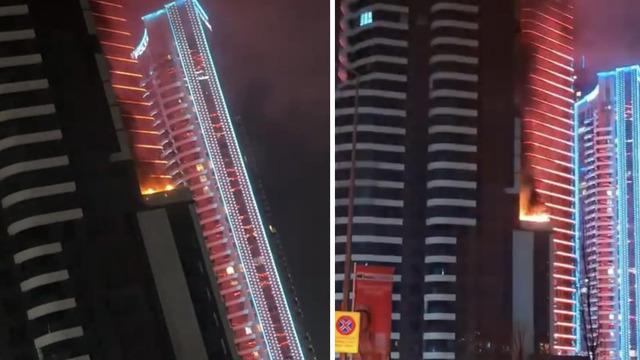 İzmir’de lüks yapıda yangın paniği