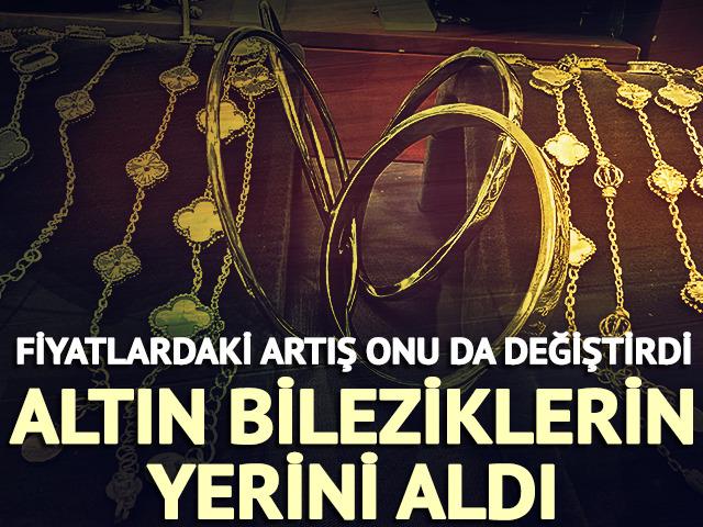 Fiyat artışı d&uuml;ğ&uuml;n takılarını değiştirdi: Altın bileziklerin yerini aldı
