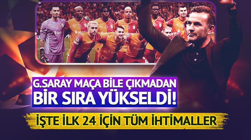 Galatasaray ma&ccedil;a bile &ccedil;ıkmadan bir sıra y&uuml;kseldi! İşte ilk 24 i&ccedil;in t&uuml;m ihtimaller