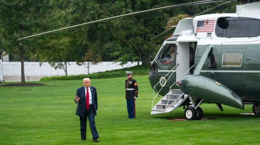 Trump'ın u&ccedil;ağında havadayken arıza tespit edildi