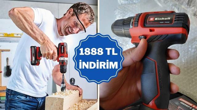 Evdeki tüm tamirat işlerini kolaylaştıran Einhell akülü matkap günün fırsatı oldu