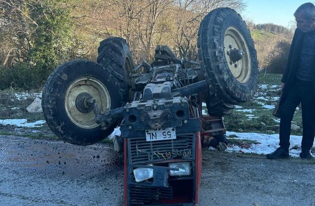 Samsun&rsquo;da trakt&ouml;r kazası: 1 &ouml;l&uuml; 1
