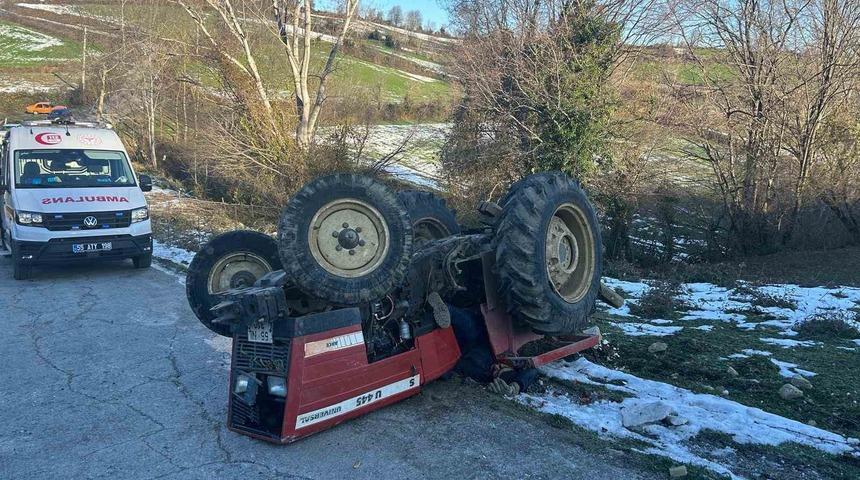 Samsun&rsquo;da trakt&ouml;r kazası: 1 &ouml;l&uuml;