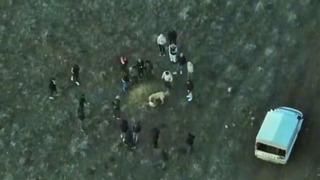 Son dakika: K&ouml;pek d&ouml;v&uuml;şt&uuml;ren şahıslara jandarmadan dronlu baskın