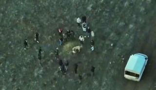 K&ouml;pek d&ouml;v&uuml;şt&uuml;ren şahıslara jandarmadan dronlu baskın